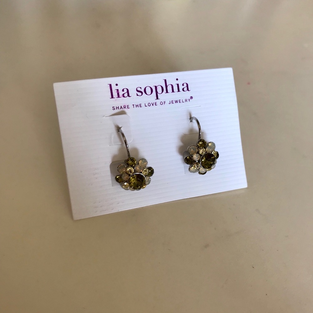 Jeweled clustered earrings